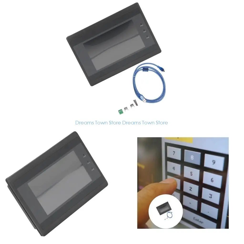 HX6A ABS Industrial Monitor 26mm Profile 9 Pin COM1 Port Communication Download Feature