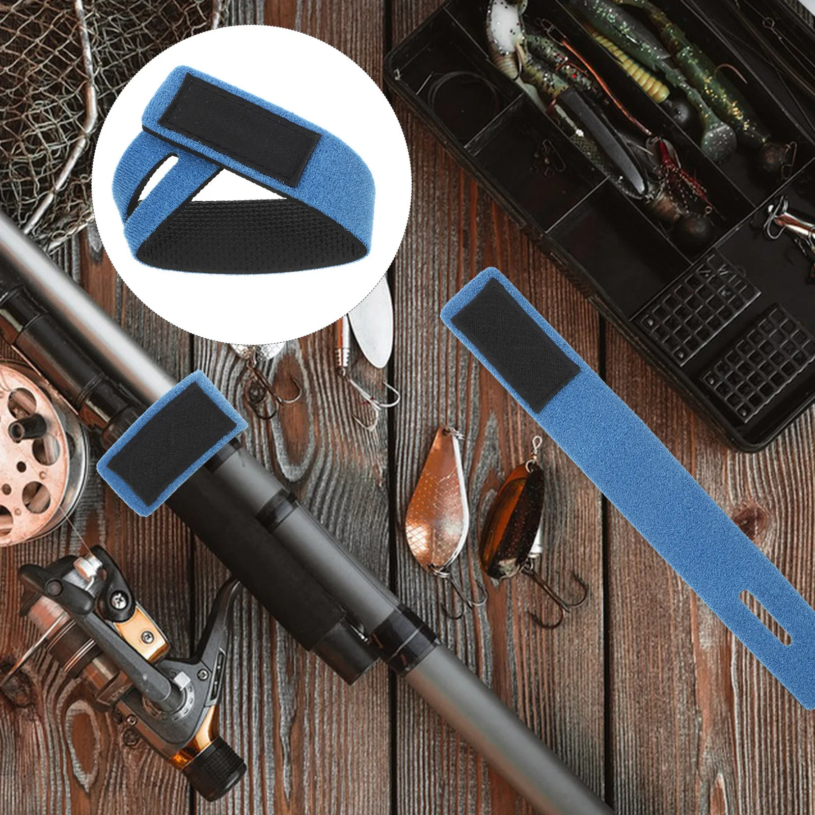 

8pcs Fishing Rod Binders Adjustable Elastic Straps For Organizing Tackle Outdoor Carry Rod Tie Fastening Belts Fishing