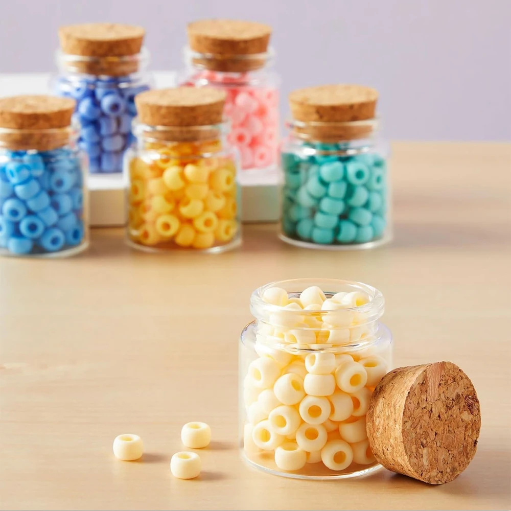 12/24pcs Small Glass Jars with Cork Lids, 50ml Mini Bottles for DIY Crafts, Party Favors, Sand