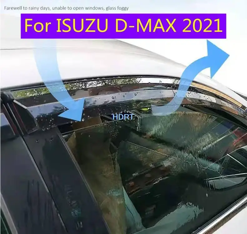 

For ISUZU D-MAX D MAX 2021 2022 Rain Wind Deflector Sunshade Curtains Car Styling Windshield Auto Accessory Spilitter Mud Flaps