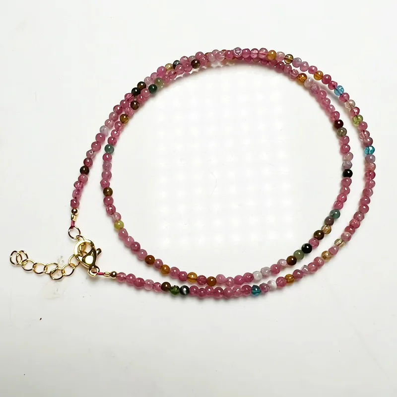 tourmaline round 2-3mm necklace bracelet