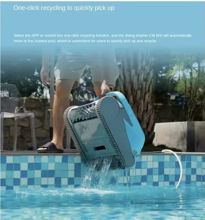 Aspirazione del filo del robot per la pulizia della piscina CM600 di alta qualità con forte capacità di pulizia per pavimenti e pareti