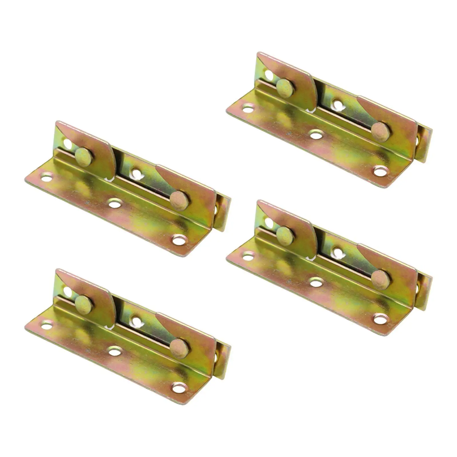 4 Pieces Heavy Duty Bed Hinges, Bed Rail Bracket, Hardware, High Performance Fastener Connector for Headboard Footboard