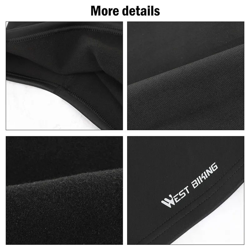 WEST BIKING Winter Warm Cycling Headwear MTB Bike Balaclava Windproof Face Cover Bandana Running Skiing Sport Bicycle Scarf