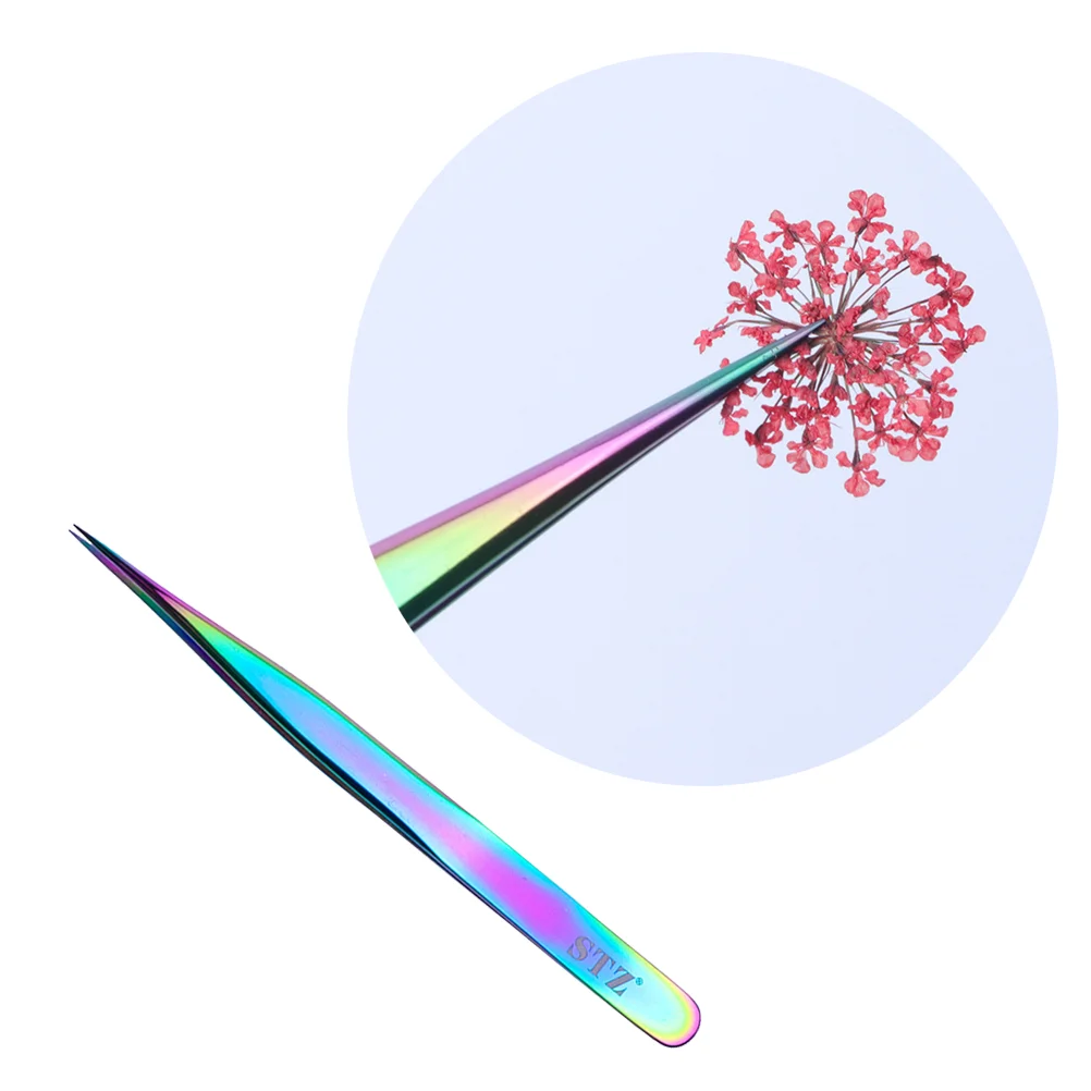 Plating Nail Tweezers Professional Nail Tweezers Nail Tool for Woman Manicure Store Home