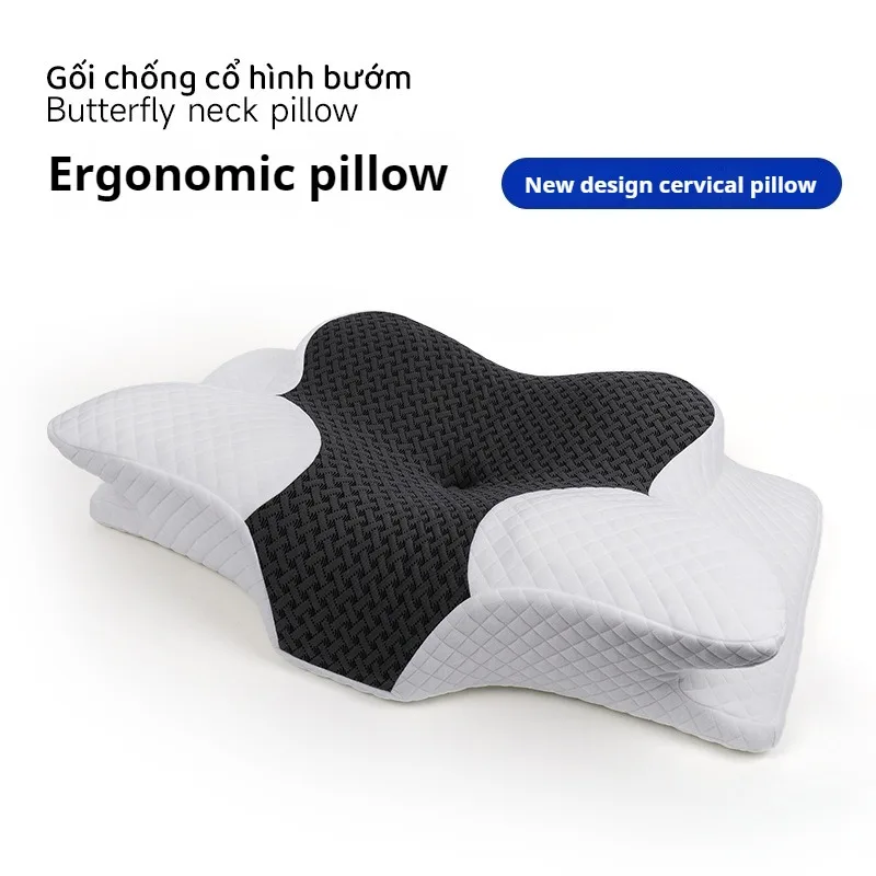 Memory Foam Cervical Pillow 2 in 1 Ergonomic Contour Orthopedic Pillow Neck Pain Contoured Support Pain Relief Sleeping Pillow