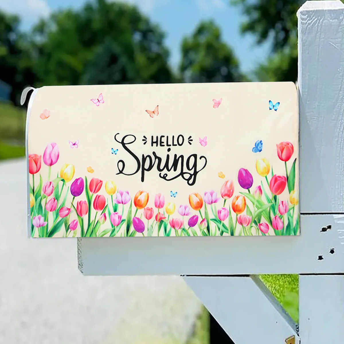 1pc Mailbox Covers 20.87x18.11inch  Hello Spring Summer Autumn Winter Magnetic Mailbox Wraps Box Cover Garden Yard Outdoor Decor