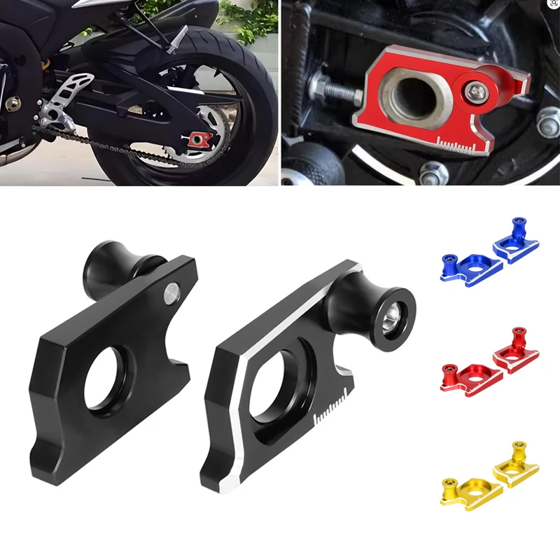 Rear Axle Block Sliders Chain Adjuster Tensioner For Suzuki GSX-R 1000 Hayabusa GSX1300R GSF1250S GSX-S 1000/F DL1000
