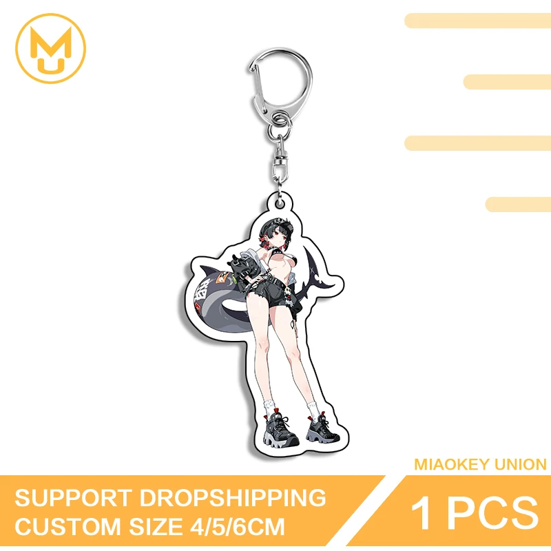 Creative Personality Zenless Zone Zero Ellen Joe Fashion Sunscreen Double Sided Keyring Glaring Luxury Anime Character Jewelry