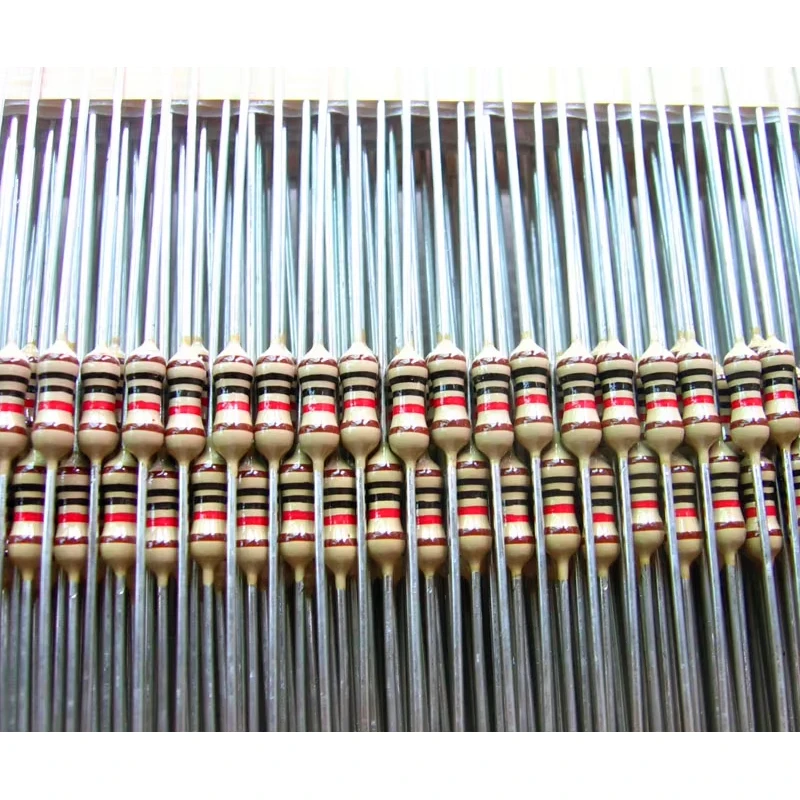 50pcs 0.25W 1/4W Resistor 718 1% RJ24 4.7R-1M Ohm Assortment Kit HIFI Audio Amplifier DIY Electronic Components Float Resistors