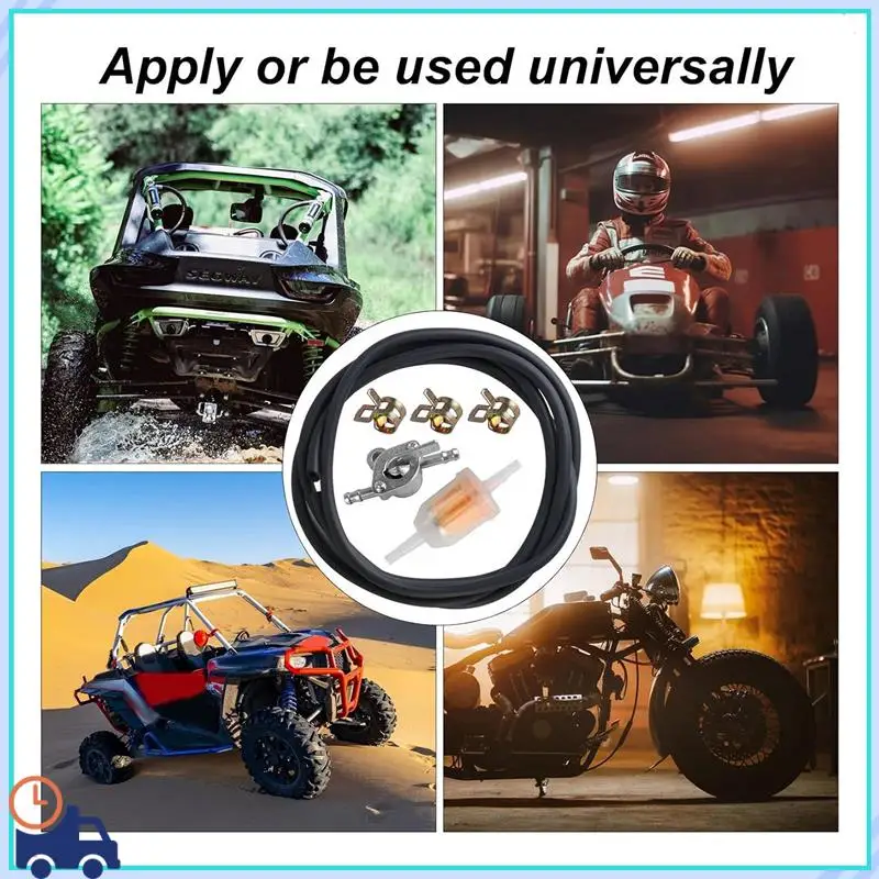 

Fuel Line Hose Kit Motorcycle Gas Fuel Line Hose For Small Engines Scooters Atvs Mini Bikes Go-Karts Snowmobile