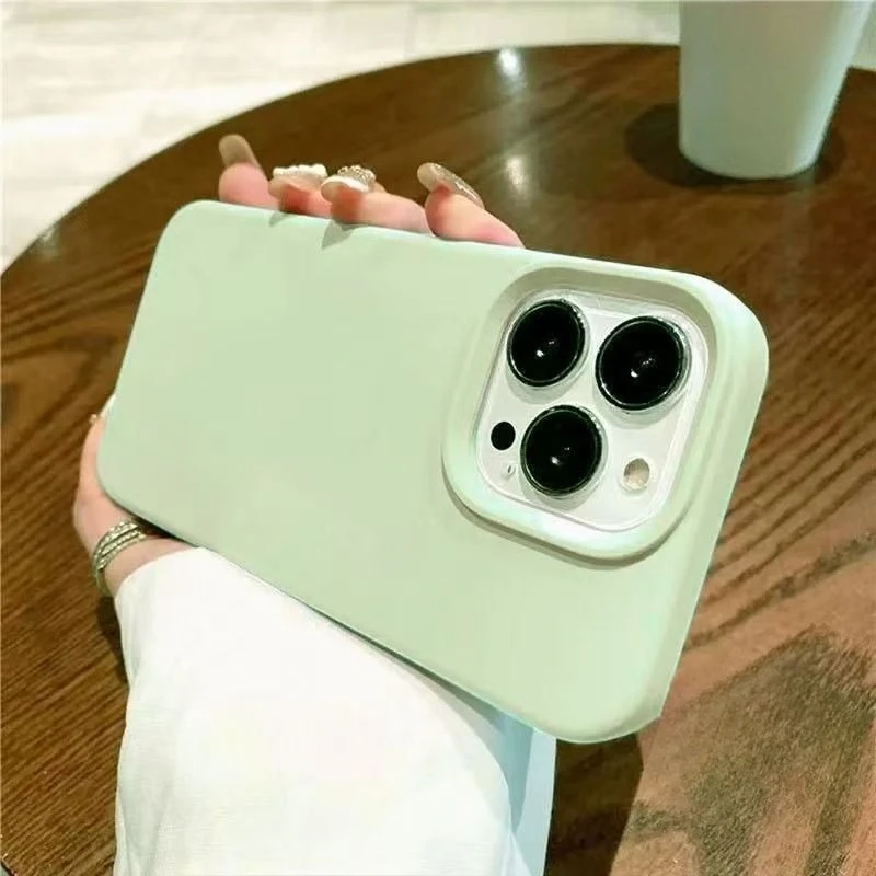 حافظة هاتف من السيليكون السائل لهاتف Redmi Note 14 13 Pro Plus Pro + 5G 4G غطاء خلفي ناعم بسيط ولطيف بلون الحلوى مقاوم للصدمات