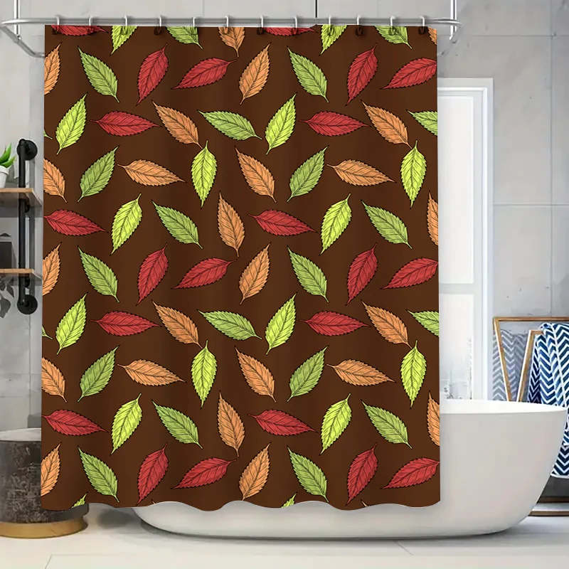 

Роскошная винтажная занавеска для душа с цветочным принтом, декор для ванной комнаты, современная водонепроницаемая ткань