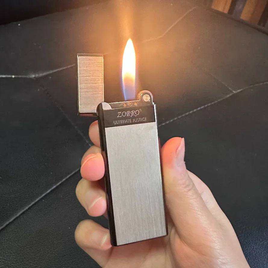 

Zorro 636 Metal Ultra Thin Butane Gas Inflatable Grinding Wheel Lighter Holiday Gift Smoking Accessories Men's Small Tools Gift