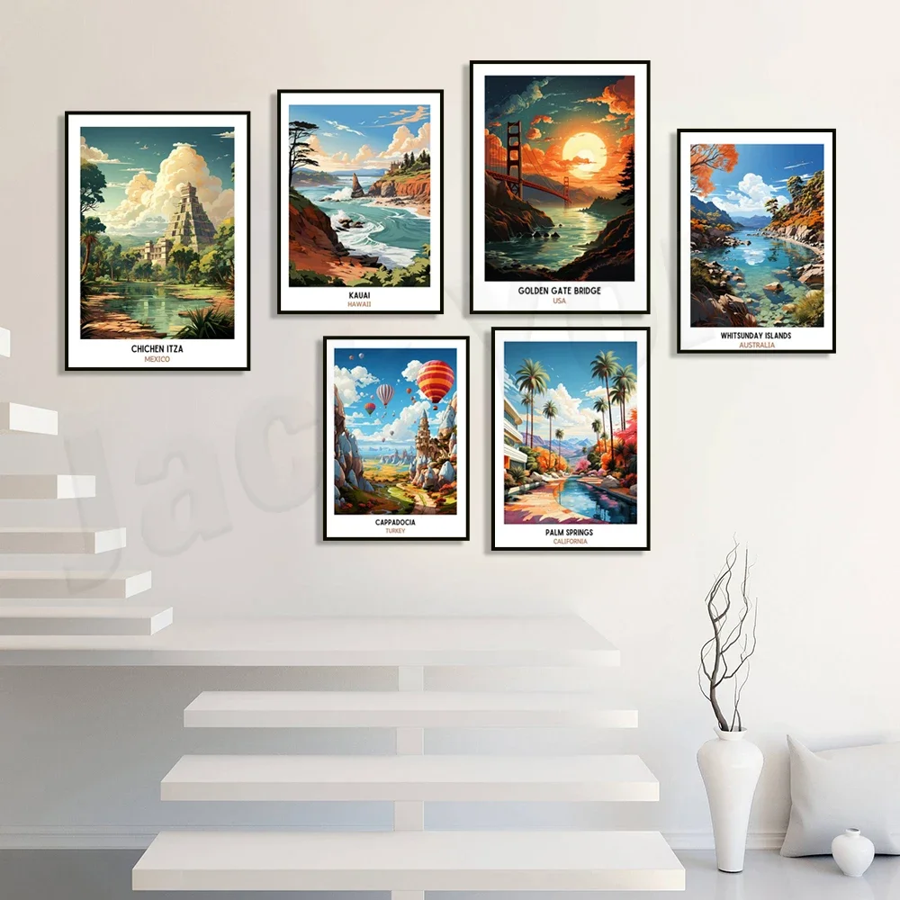 Whitsunday Islands, Victoria Falls, Phuket, Maldives, Kauai Hawaii, Dalmatian Coast, Chichen Itza, Cappadocia travel posters #2