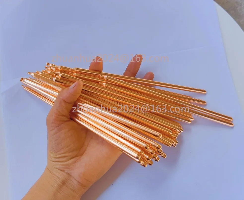 6mm Diameter Laptop Cooling Pipe Heat Conductor DIY Copper Pipe Heat Sink 2PCS