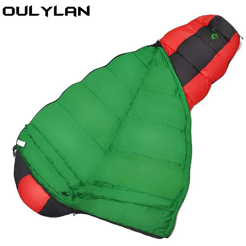 Oulylan Sleeping Bag Thickening Fill Four Holes Cotton Sleeping Bags Fit for Winter Thermal 4 Kinds of Thickness Camping Trave