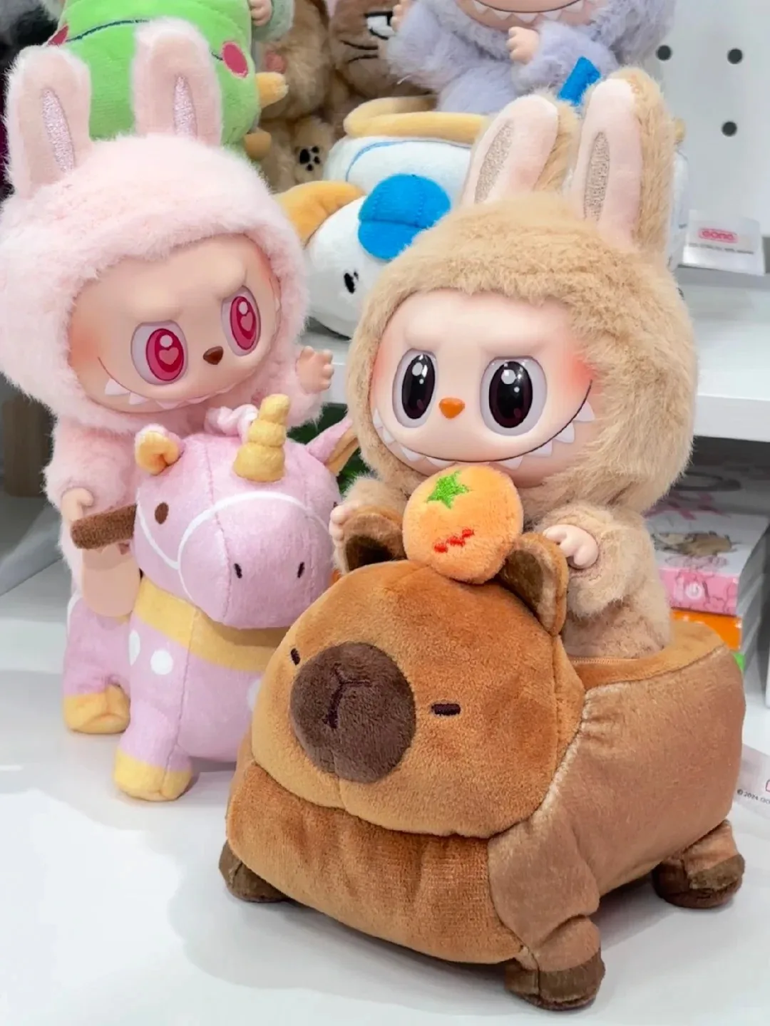 

Подлинная плюшевая машинка Labubu Gong Capybara, слепая коробка, серия City Roaming, плюшевая кукла Labubu, милая плюшевая игрушка, автомобиль Capybara Push Car