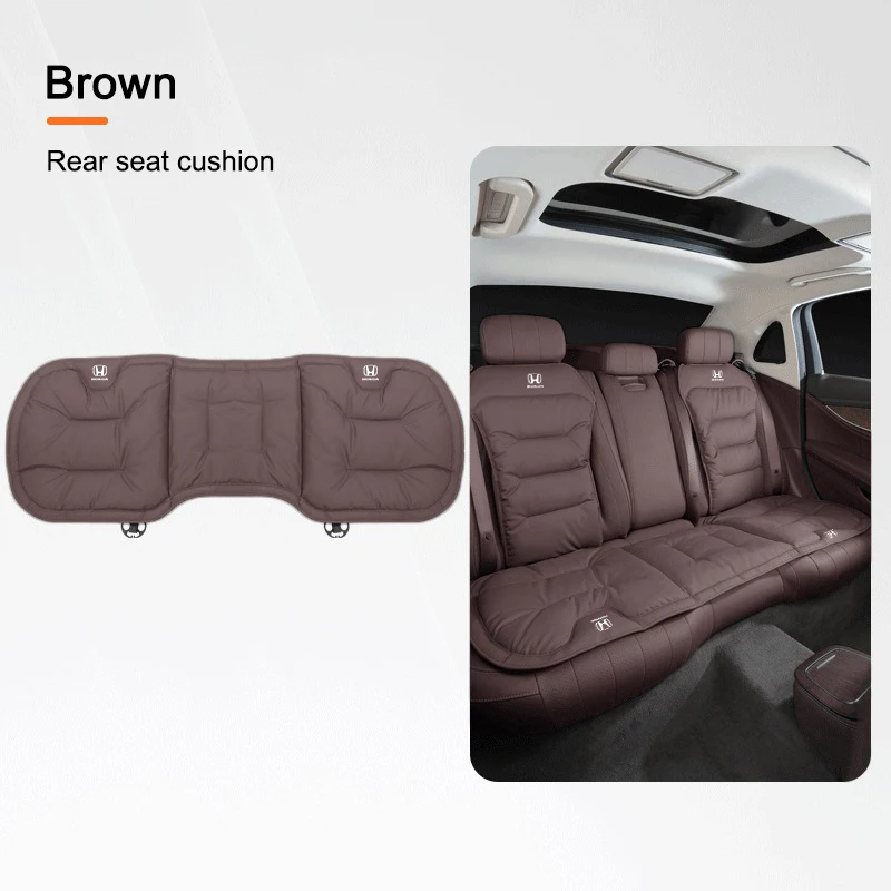Car Breathable Seat Cushion Velvet Pads Rear Seat Cover Stickers For Honda Mugen Power Civic Accords CRV Hrv Jazz CBR VTEC VFR image 3
