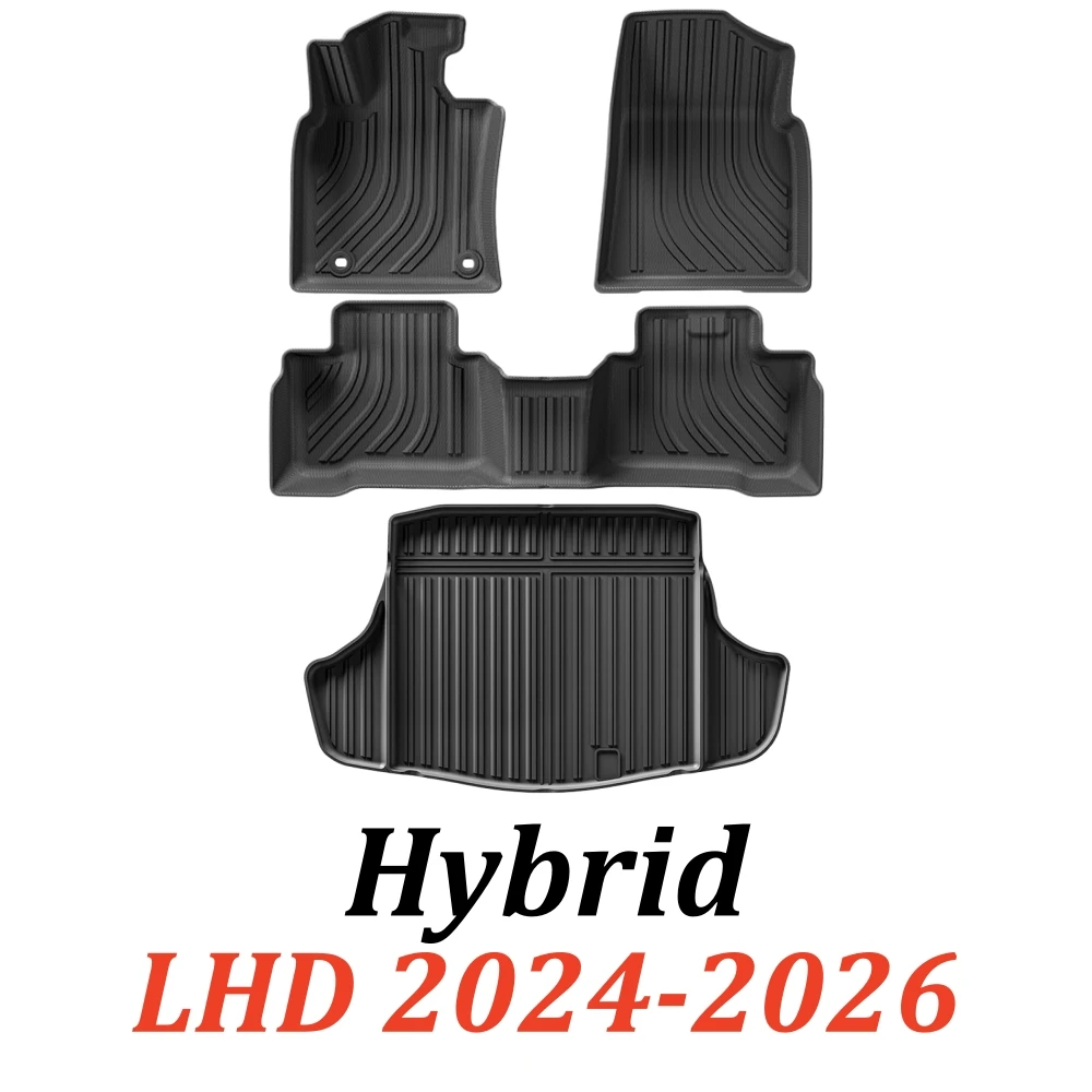 Für Toyota Camry XV70/XV80 2019-2026 Hybrid Linkslenker Rechtslenker TPE-Fußmatten Kofferraummatte Hybrid-Zubehör – Detail 8
