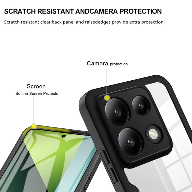 For Xiaomi Poco X6 Pro 5G Case 360 Full Clear Hybrid PC Hard Phone Case For Pocox6pro Poko Little X6pro X 6 Pro 6X Back Cover