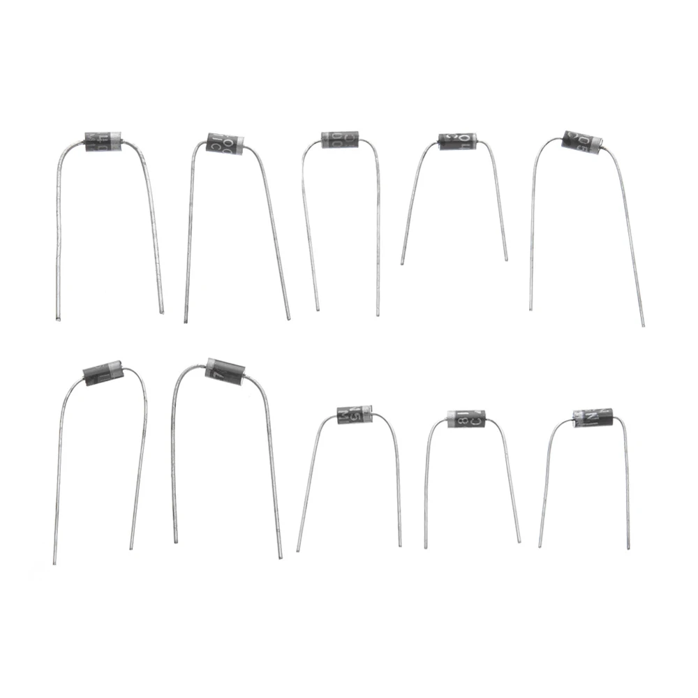 100PCS 1N4004 1N4005 10 Values Rectifier Diode Assorted Kit 1N4001 1N4002 1N4003 1N5819 with Box 1N4006 1N4007 1N5817 1N5818
