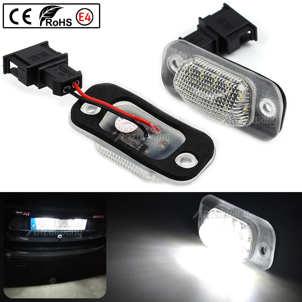 

1 Pair Car LED License Number Plate Light Lamps For 1994-2001 For VW Polo 3 Hatchback Cabriolet/Polo