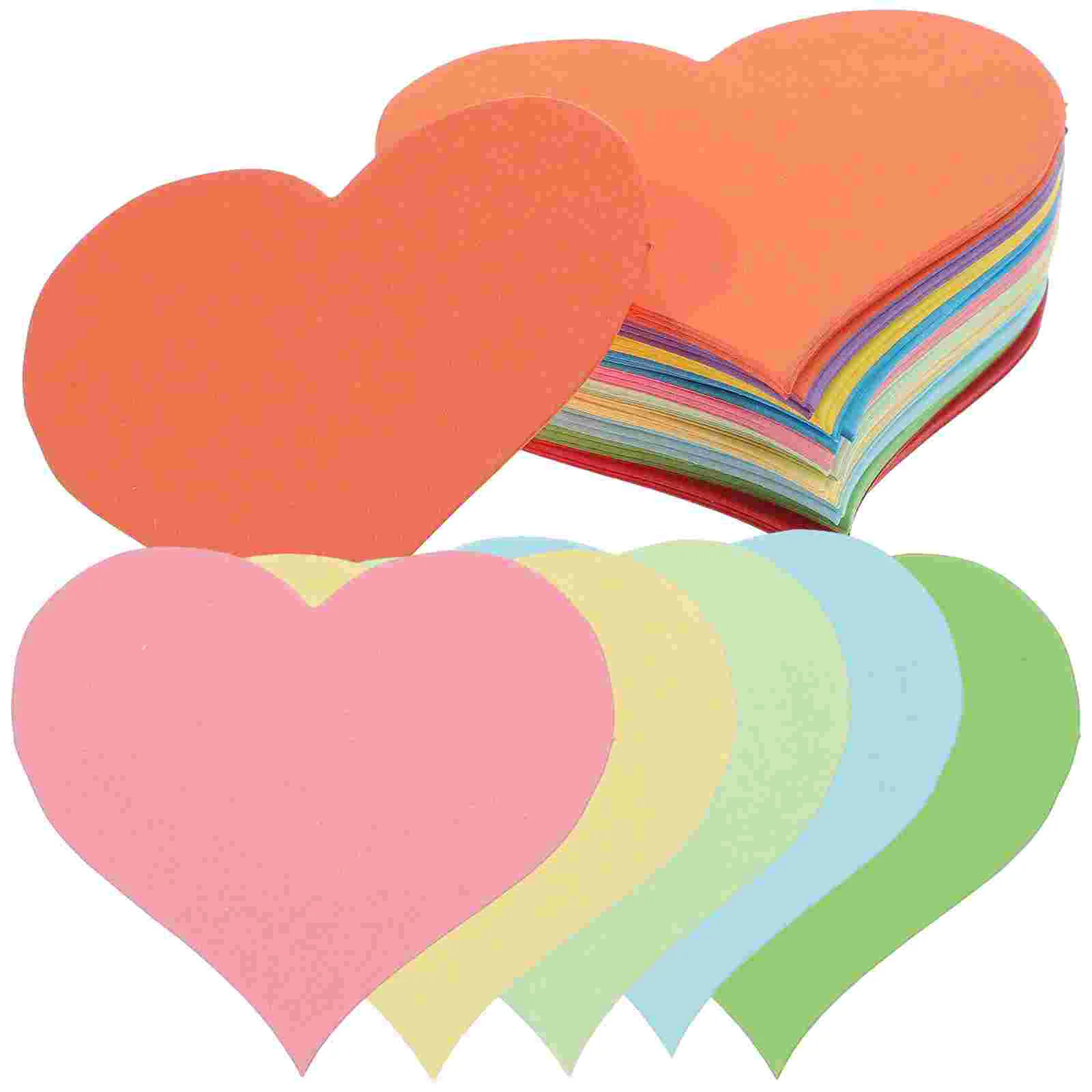 

100 Pcs Love Card Greeting Cards Plan Sticker School Stationery Heart Notes Notepad Sticky Memo Paper Office Adhesive