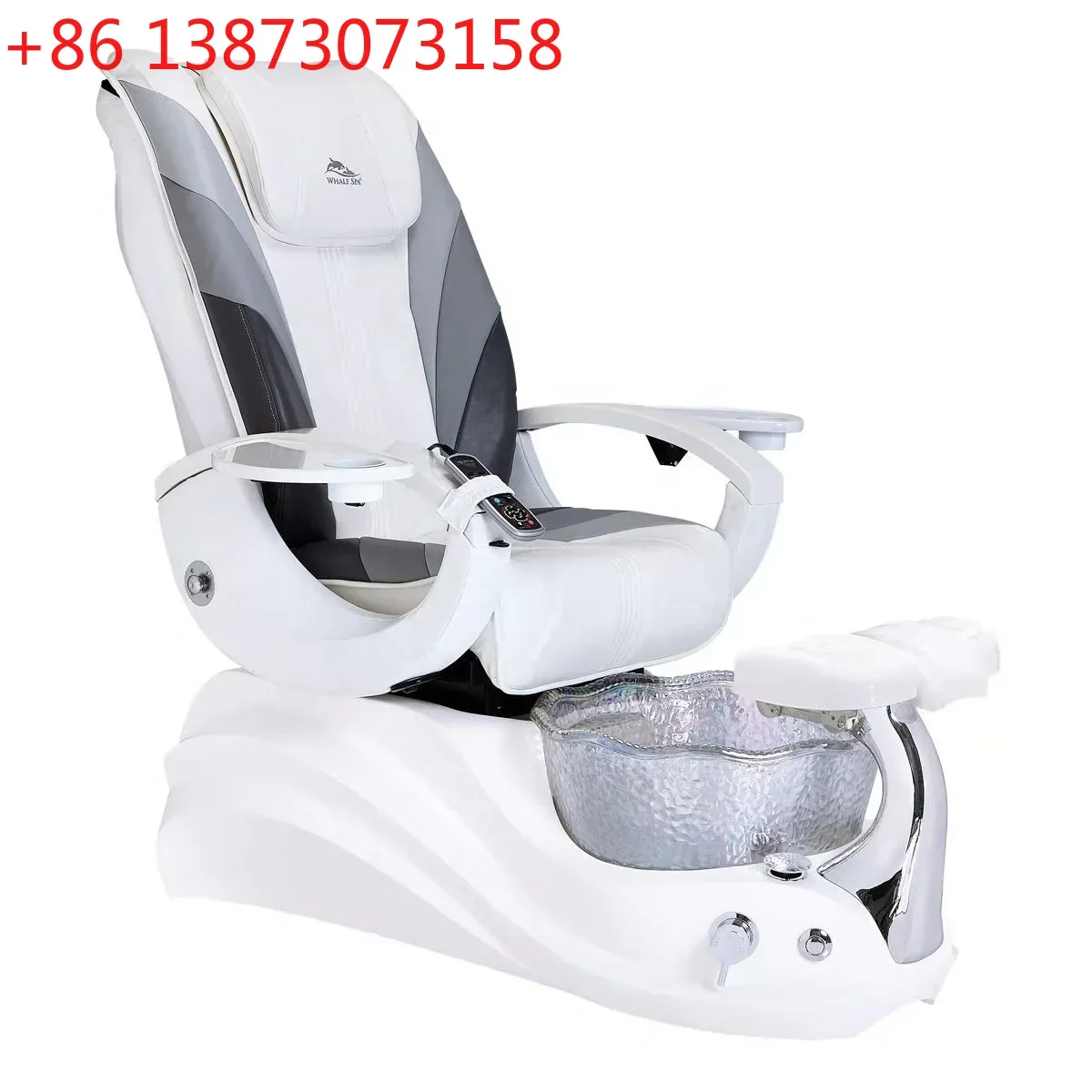 

Роскошное электрическое кресло для педикюра и спа-процедур с функцией откидывания и пультом управления