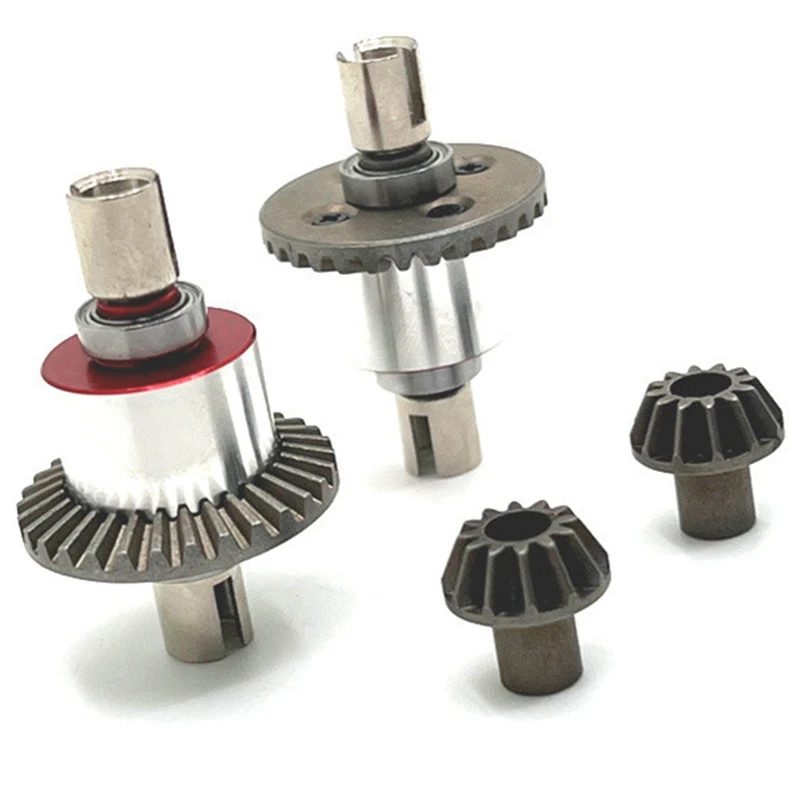 Geschikt voor 1/14 1/12 144001 124008   R/C Auto Vervanging Metalen Upgrade Voor- en Achterdifferentieelen
