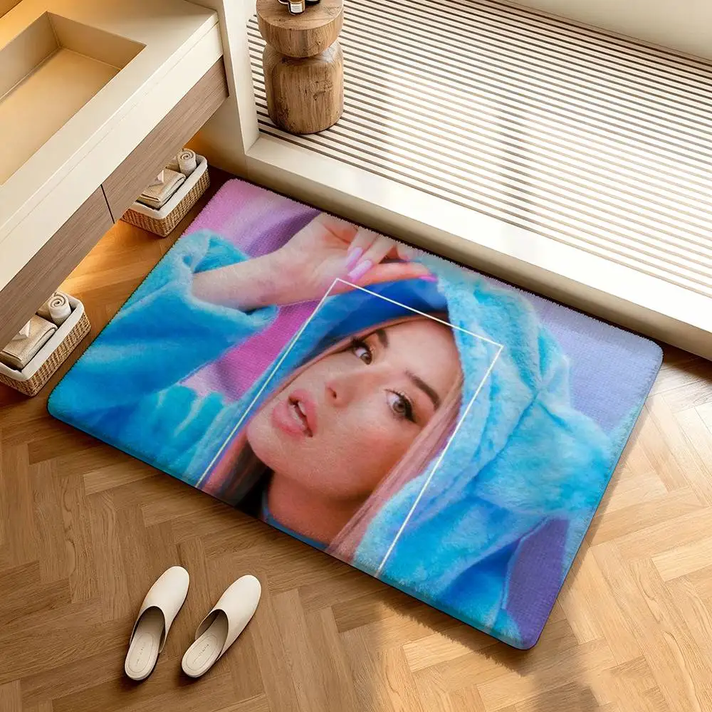 Music Singer L-lola Indigo  Shower Room Absorbent Small Floor Mat Soft Comfortable Decorative Foot Mat
