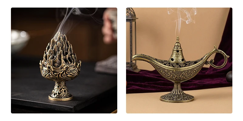 Geister-Räuchergefäß, Räucherstäbchenhalter aus Zinklegierung, Vintage-Bronze-Kürbis für Räucherstäbchen, Goth-Hexen-Schreibtischdeko, Halloween-Geschenk – Detail 13