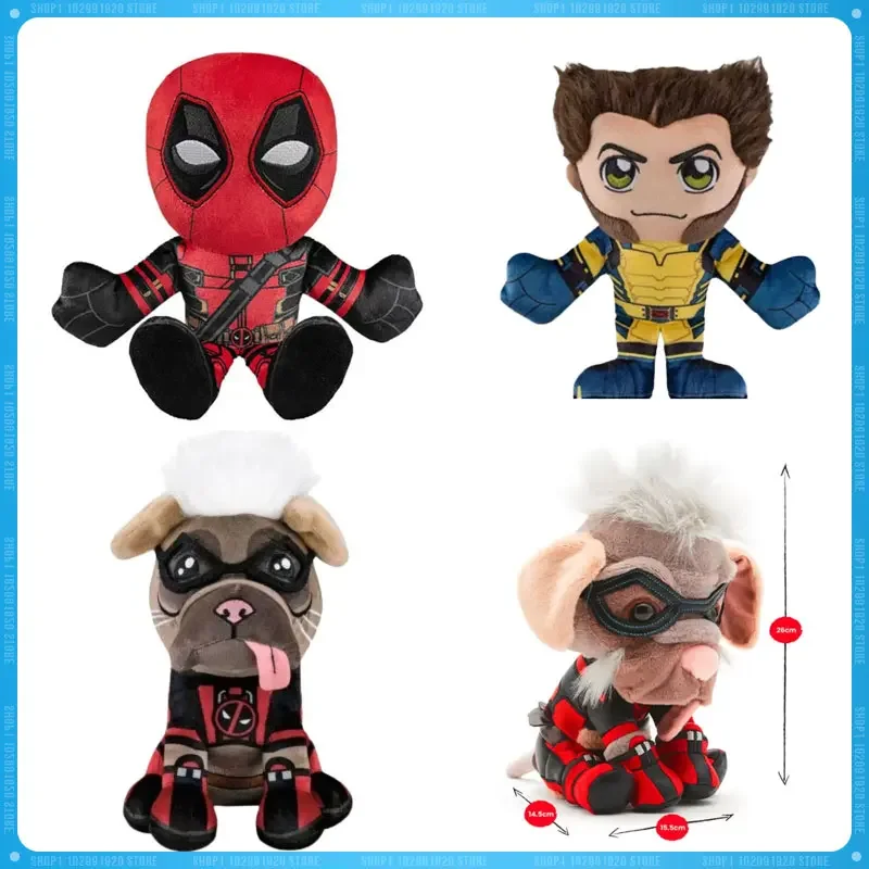 Dogpool Plush Plushie Deadpool Wolverine Doll Wolverine Logan Bolster Pillow Room Decoration Kids Christmas Toy Gifts