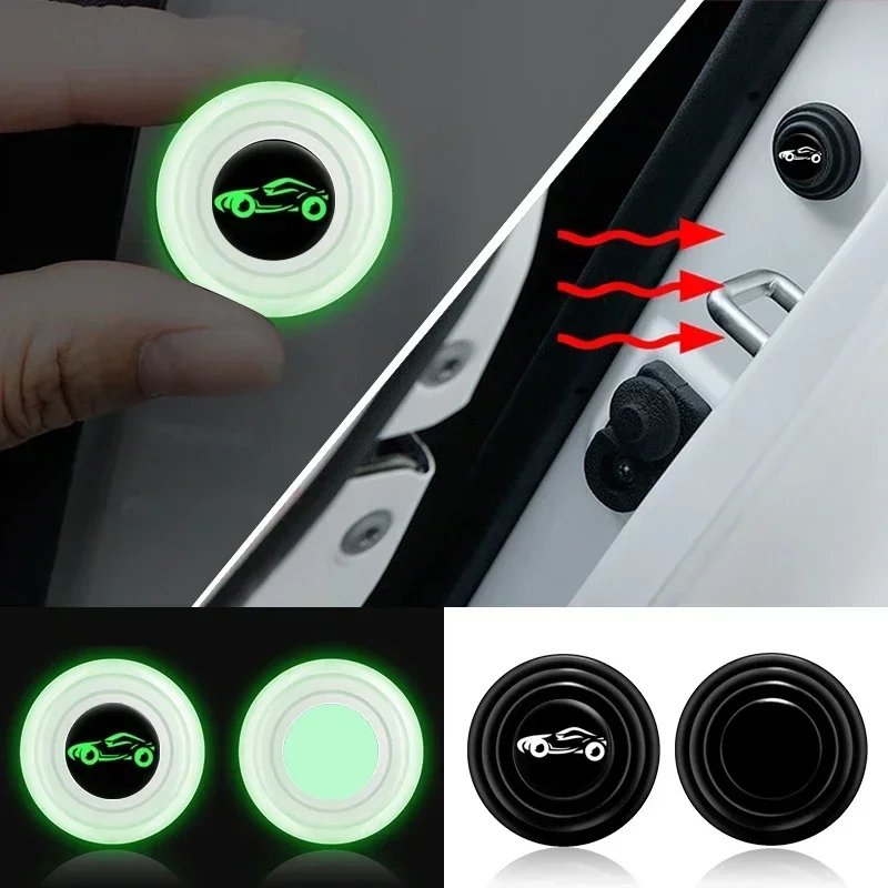 4Pcs/set Car Door Shock Absorber Pads Buffer Bumper Anti-collision Shock Absorbing Gasket for Auto Sound Insulation Adhesive