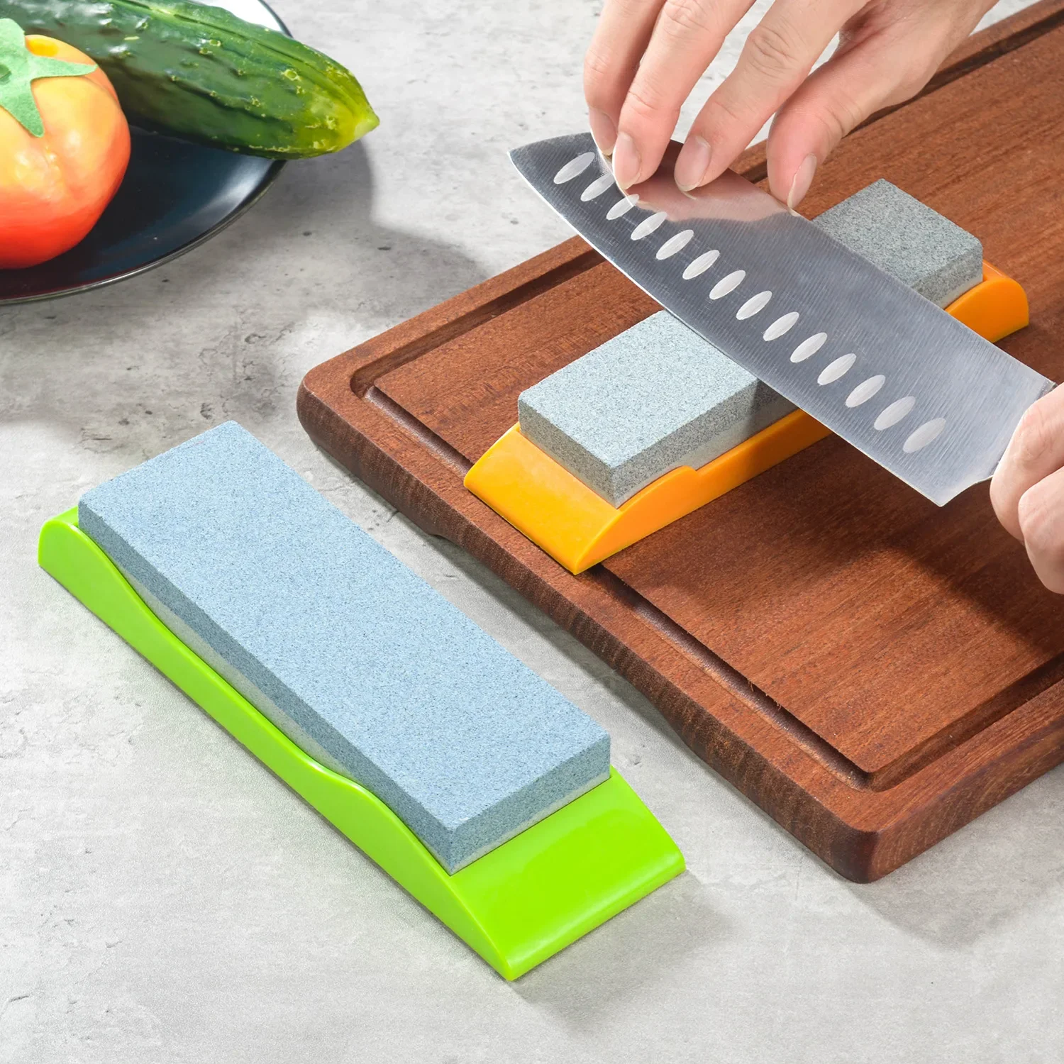 1 Pc Double Sided Sharpening Stone Multifunctional Household Portable Professional Kitchen Knife Sharpener New Kitchen Tool