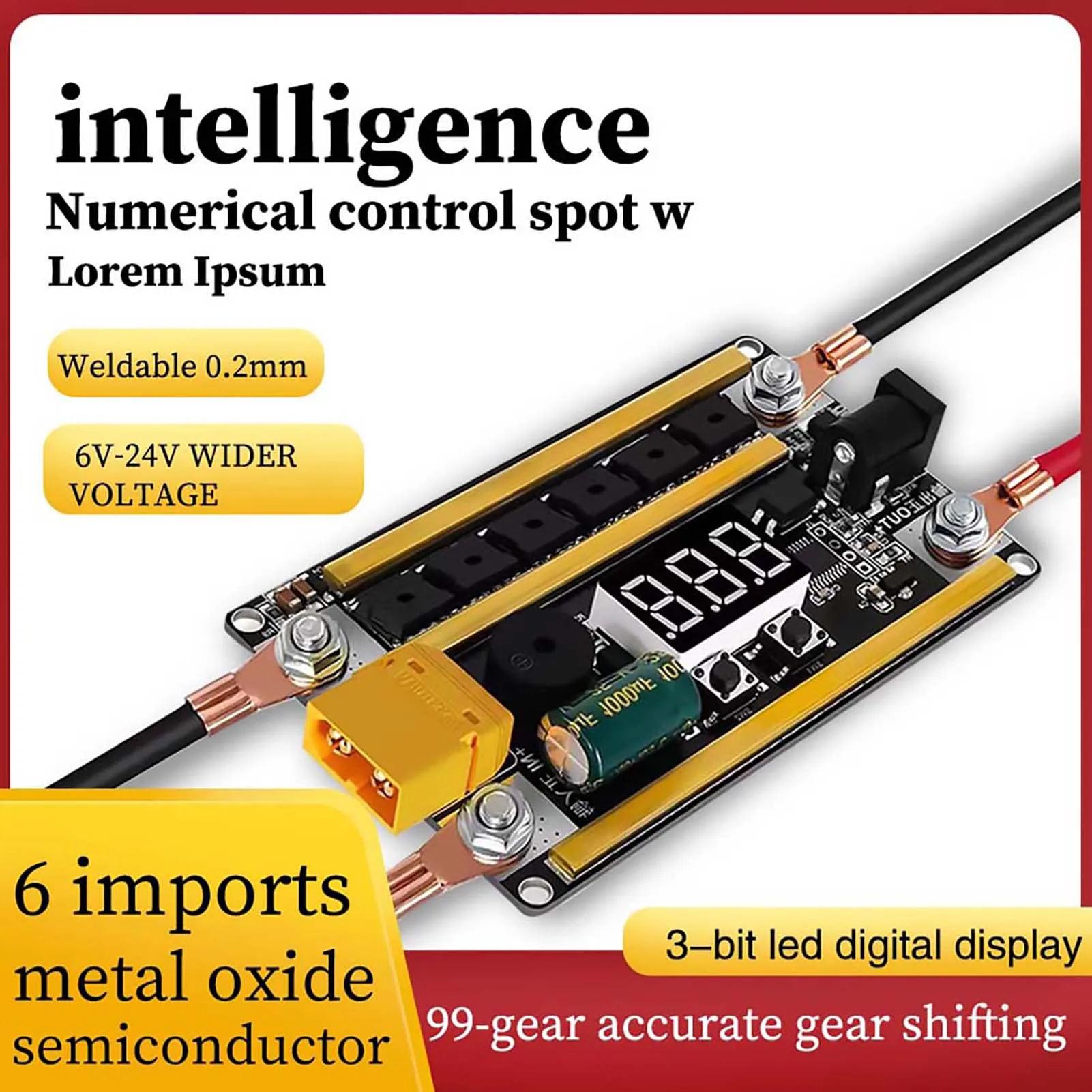 99 Gears of Power Adjustable Mini Spots Welding Machine Control Board for Leadacid Battery Model Ship Battery Car Batteries