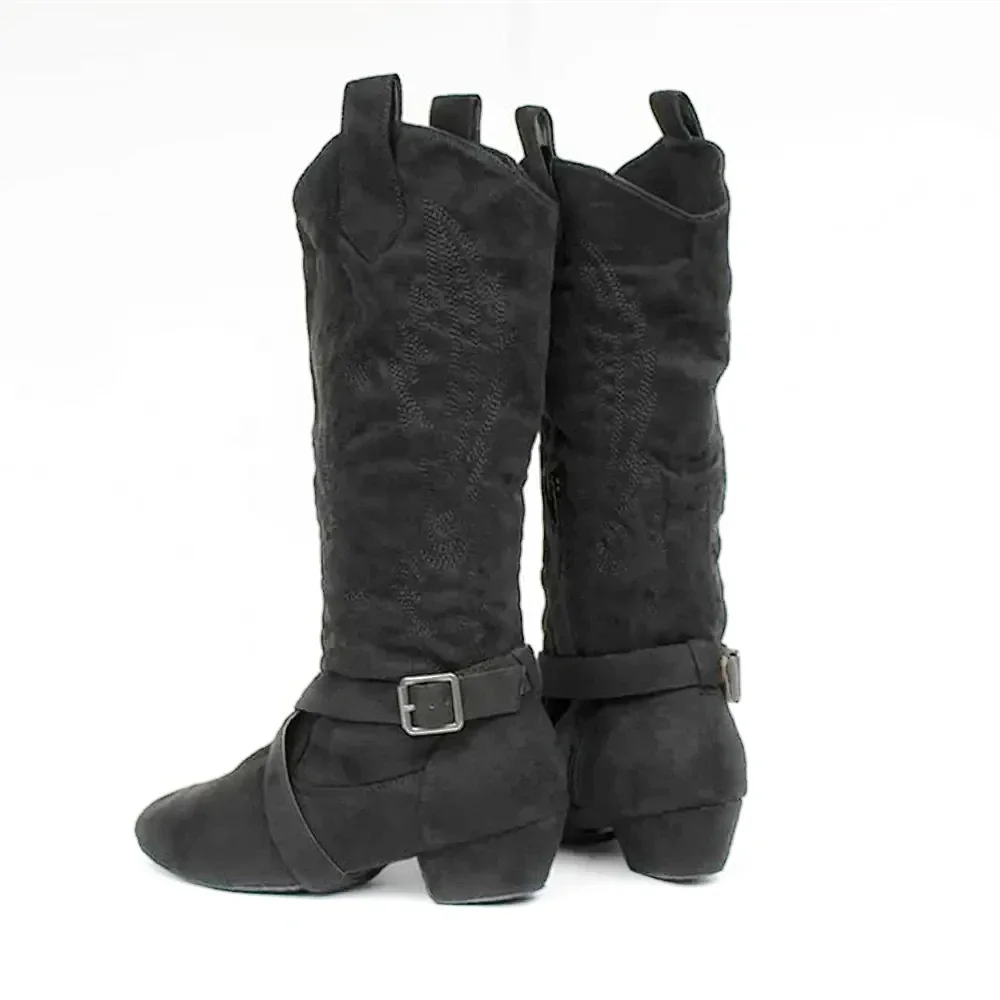 Damen-High-Heel-Tanzstiefel mit weicher Sohle für Latin, Salsa, Line Dance, National- und Volkstanz, Übung und Aufführung – Detail 1