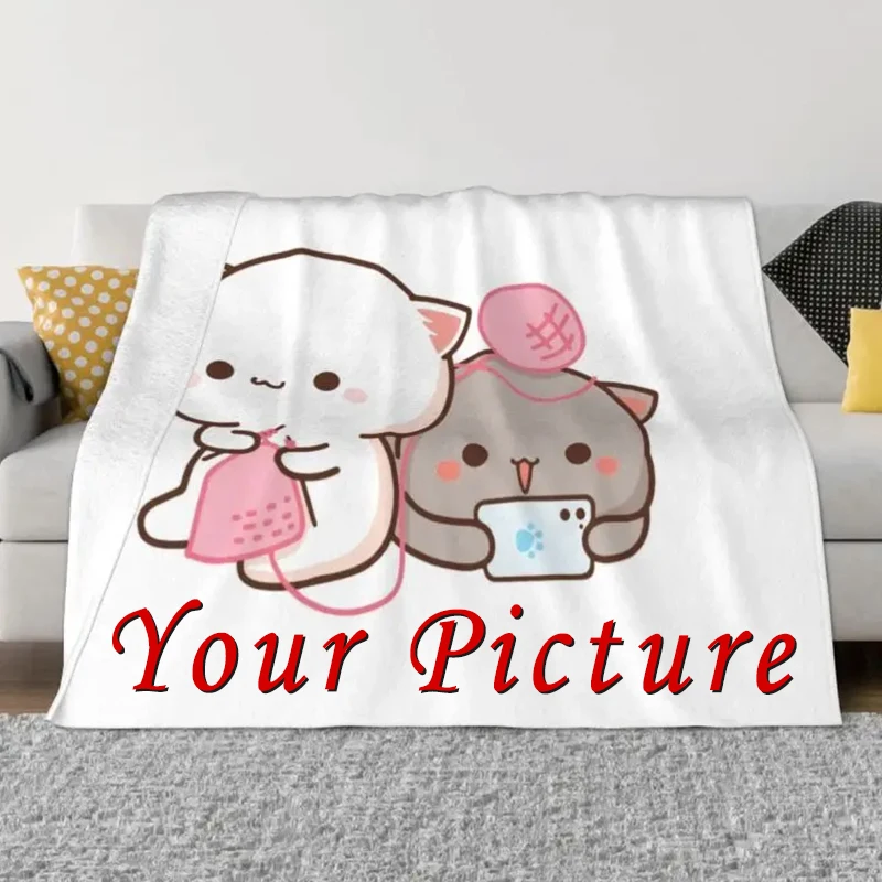 Your Picture Blanket Cover Coral Fleece Plush Customized DIY Print on Demand Dropshipping Warm Throw Blanket for Bedspread