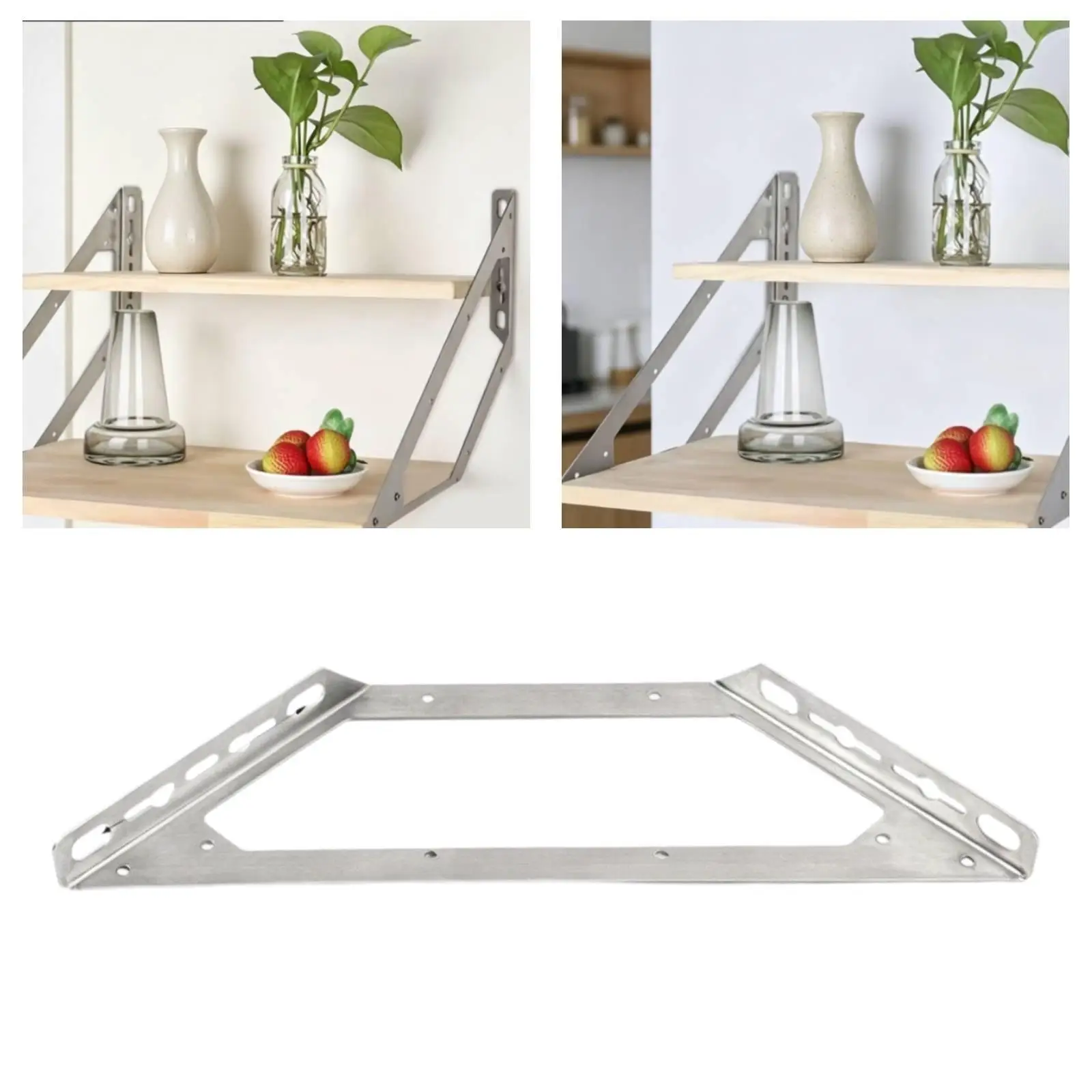 Silver Metal Corner Bracket Stable Support Universal Connector for Multipurpose Folding Cabinet Drawer Chair