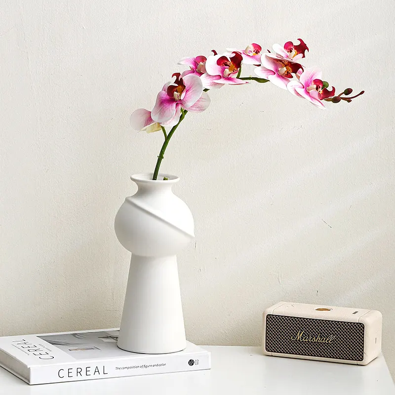 Living Room Simplicity Vases Hydroponic Ornament Office Bottle Vases Hotel Ceramic Home Decor O Vaso MH40HP