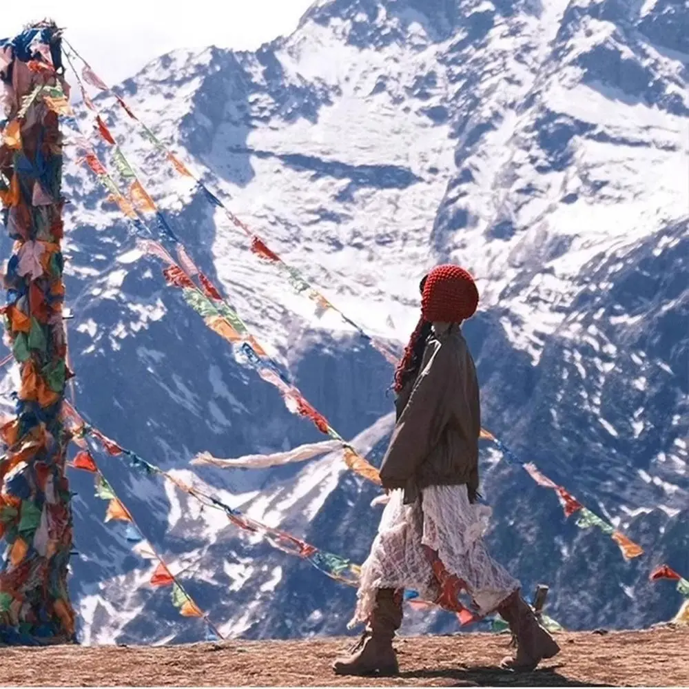 

Retro Tassels Crochet Knitted Hat Hollow Out Bohemian Style Tassel Beanies Handmade Korean Ethnic Style Hat Travel