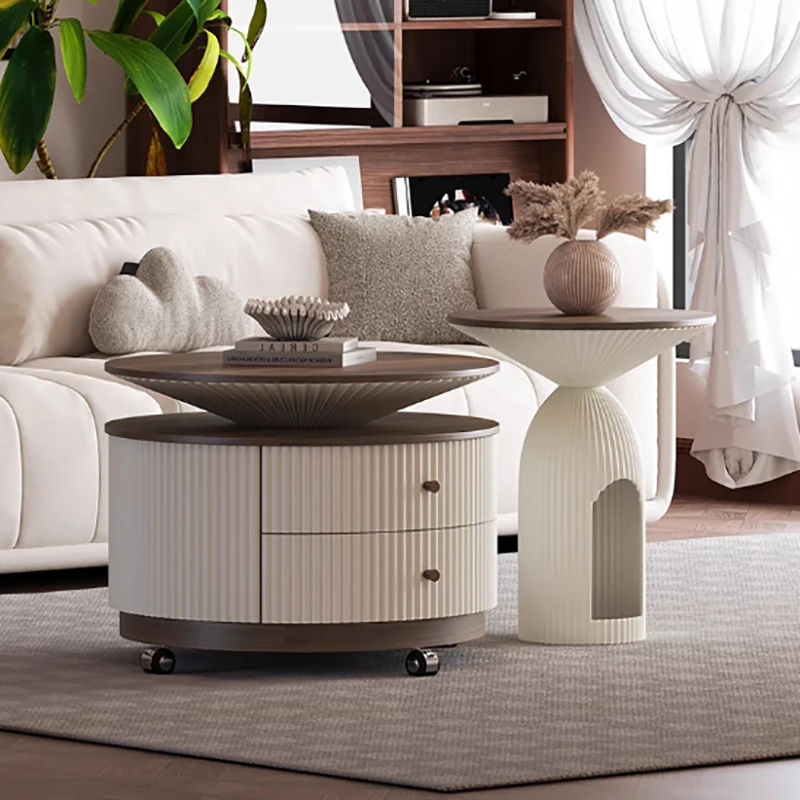 

Simple Luxury Coffee Table Nordic Style Modern Round Coffee Tables Design Storage Mesa De Centro Sala Living Room Furniture