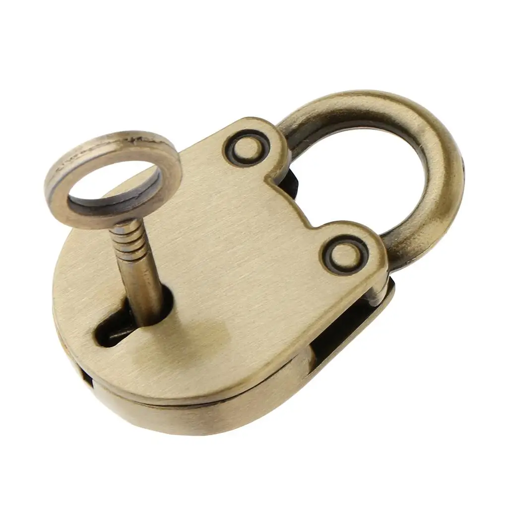 Metal Mini Diary Lock with Key Cartoon Padlock for Jewelry Box Luggage School Bags and Handbags