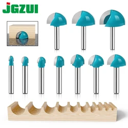 1Pc 6mm Shank Router Bit Set Carbide End Mill Tool Long Blade Round Nose Bit Core Box Solid Carbide CNC Radius Core Milling Bit