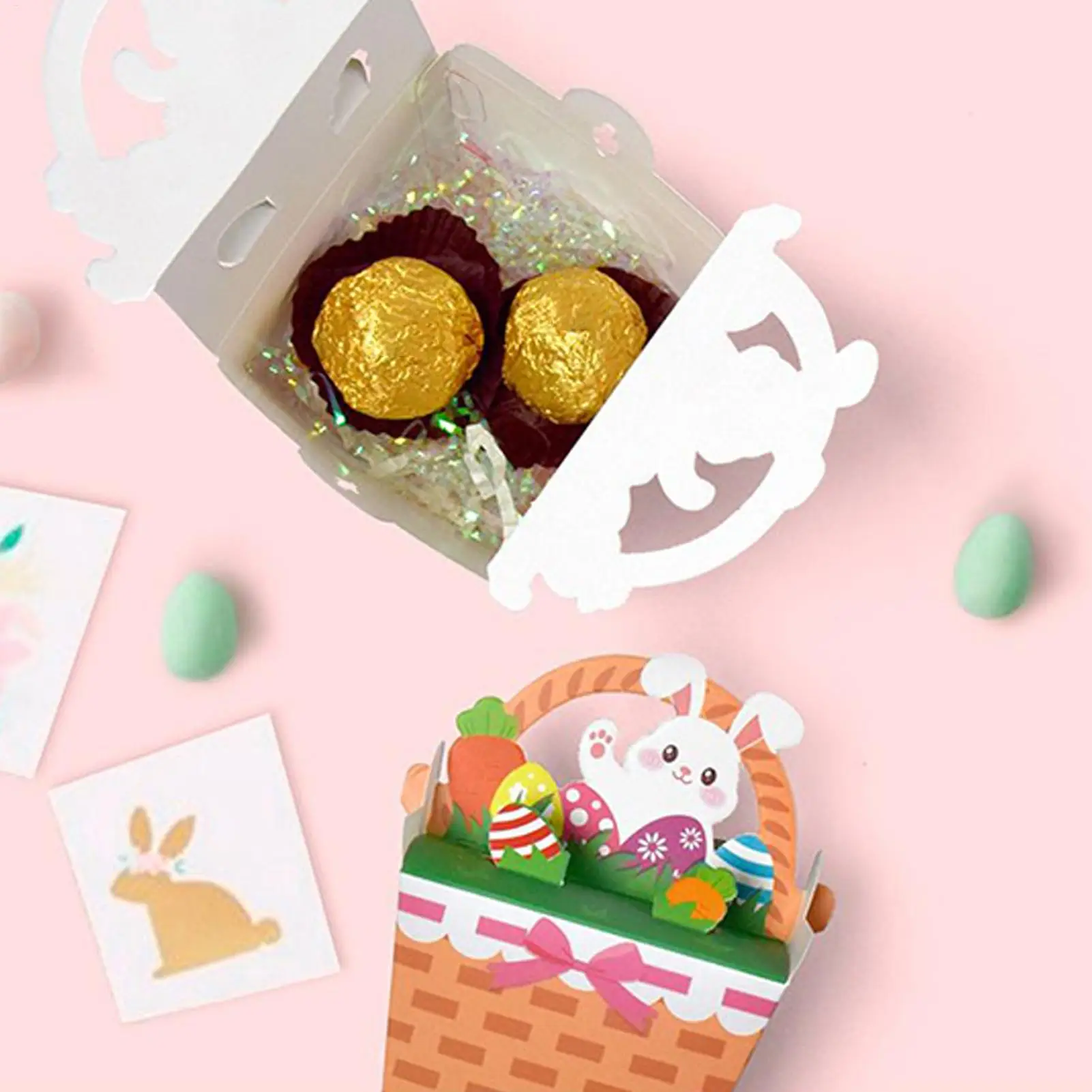 

Easter Goodie Box 10-Pieces Spring Party Treat Holder Easter Bunny Candy Boxes For Home Office School Apartment Festival Party