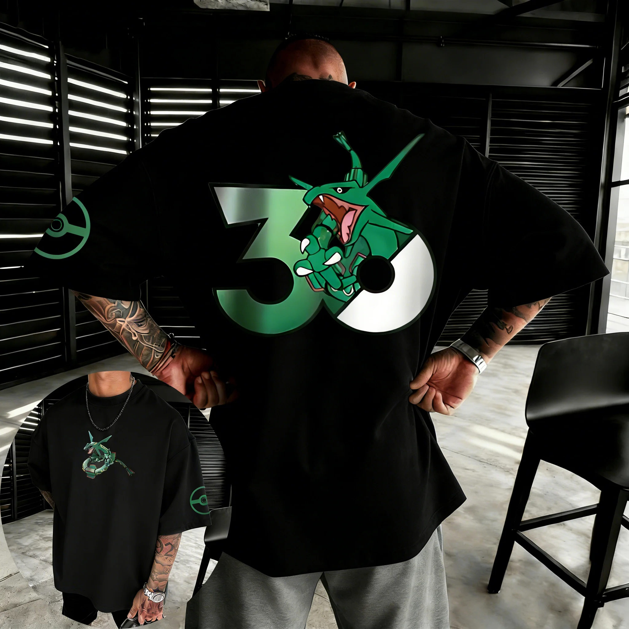 camiseta-poke-mon-30º-aniversario-rayquaza-para-o-verao-2026-moda-masculina-e-feminina-casual-solta-de-algodao-oversized-estilo-hip-hop