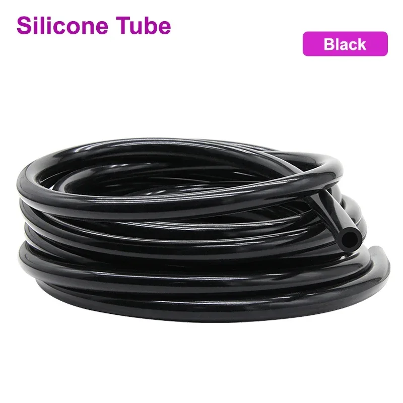 

1/3/5/10M Black Food Grade Silicone Rubber Hose ID 0.5~32mm OD 1~28mm Flexible Aquarium Air Garden Hoses Water Pipes