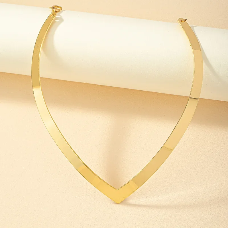 Exaggerated Punk Hip Hop Collar Necklace For Women Collarbone Chain Simple Style Holiday Party Fashion Jewelry CN060