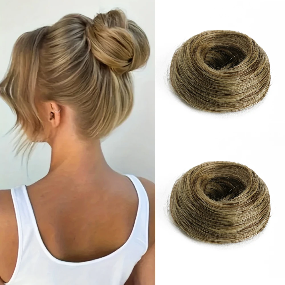 Synthetic Bun Messy Dount Hair Buns Updo Chignon With Elastic Hair Exension for Women Daily Lazy Hair Accessories