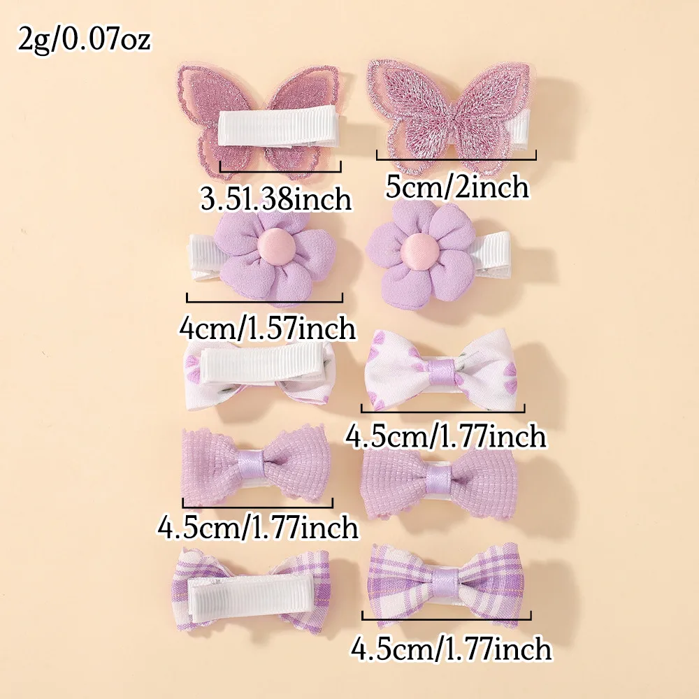 10 шт./компл., изысканная заколка для волос ручной работы с героями мультфильмов для девочек, милые тканевые заколки с бантом для волос для малышей, аксессуары для волос, подарки